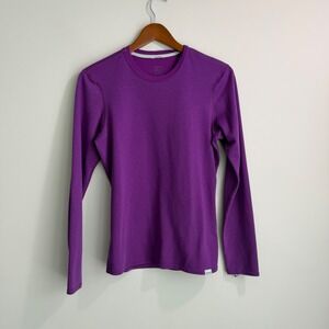 Patagonia Womens Capilene Midweight Crew Base Layer Purple Long Sleeve Top M